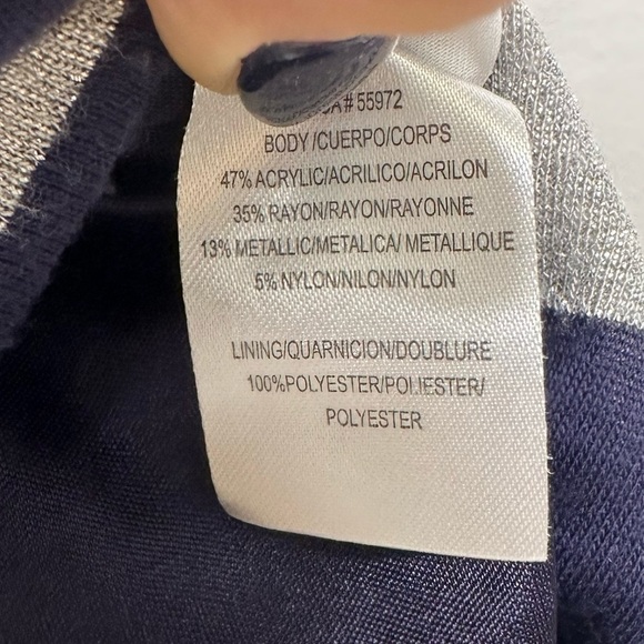 Laundry by Shelli Segal Navy and Sumver Striped Dress size 4 - Picture 7 of 7